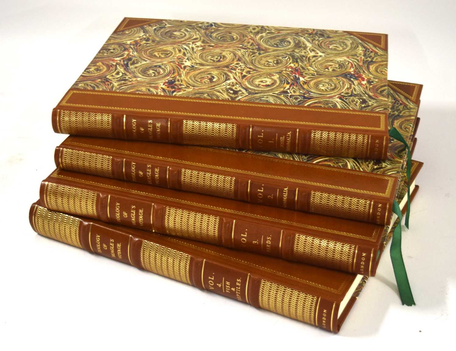 Natural History Book interest - Modern leather bound facsimiles of "Zoology of the Beagles Voyage" - Image 3 of 5