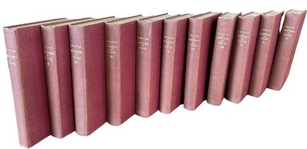 JULES LEMAIRE: IMPRESSIONS DE THEATRE, 11 volumes, c1927. Bound in red cloth, French theatre, Ex