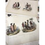 Approx 40 19th century copper plate engravings in colour, printed by Augrand, Lemercier, Choubard,