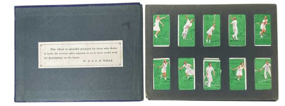 A cigarette card album, containing various sets including: - John Player and Sons: Tennis, 50/50 -