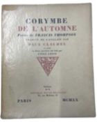 PAUL CLAUDEL (Trans) AND ANDRE LHOTE (Illus): CORYMBE DE L'AUTOMNE, POEME DE FRANCIS THOMPSON,
