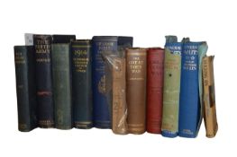 Military Interest: Quantity of eleven books to include "Rifle Brigade Chronical 1907", "The Fifth