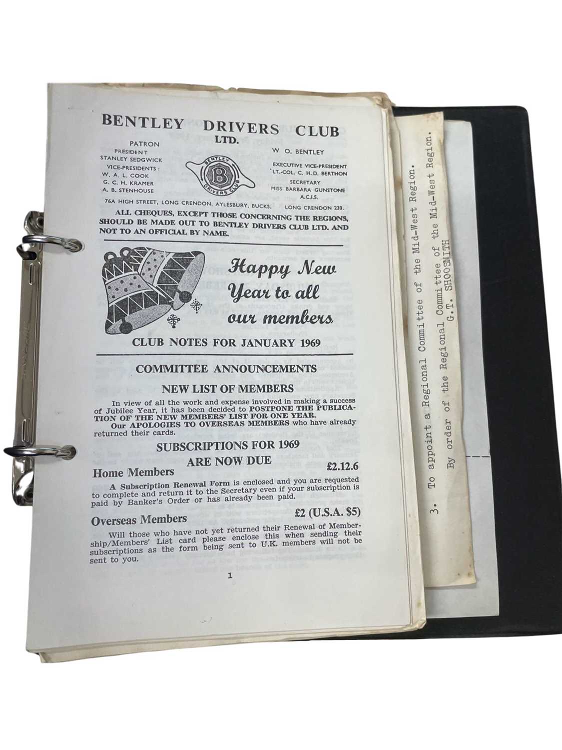 The Bentley Drives club, various 1960s - 1970s issues within small black binders (7) - Image 2 of 2