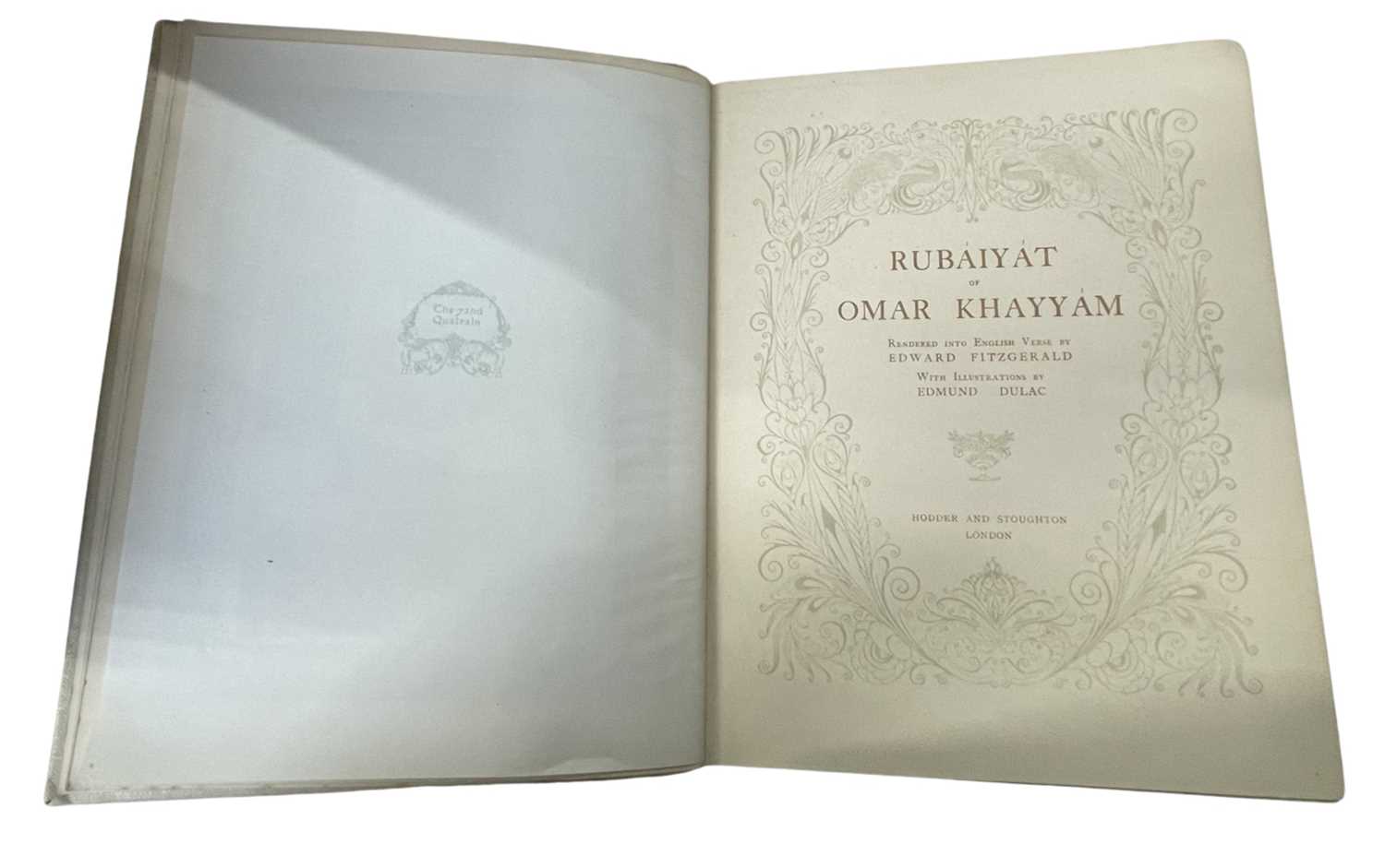 EDMUND DULAC (ILLUS): 2 TITLES: RUBAIYAT OF OMAR KHAYYAM, London, Hodder and Stoughton, Reprint - Image 3 of 3