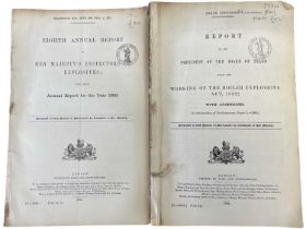 A pair of boiler explosion reports for 1882 and 1883, folio disbound. London, Eyre and Spottiswoode,