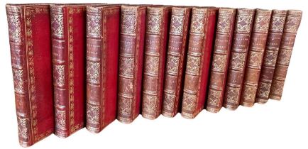 ARTHUR MURPHY: THE WORKS OF SAMUEL JOHNSON, LL. D, A NEW EDITION, IN TWELVE VOLUMES.1820. Full red