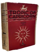 HENRY MILLER: TROPIC OF CAPRICORN, Paris, The Obelisk Press, 1939, First Edition. Original wraps,
