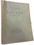 PAUL VALERY: LETTRE A MADAME C, Les Amis Des Cahiers verts, 1928
