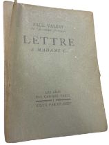 PAUL VALERY: LETTRE A MADAME C, Les Amis Des Cahiers verts, 1928