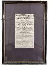 THEATRE BROADSIDE, frames and glazed, 5th January 1827, ink to the head. Theatre Royal, Drury