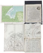 Five mixed maps, to include: J Bartholomew coloured engraved map, 'The Wash' from Survey Atlas 1903,