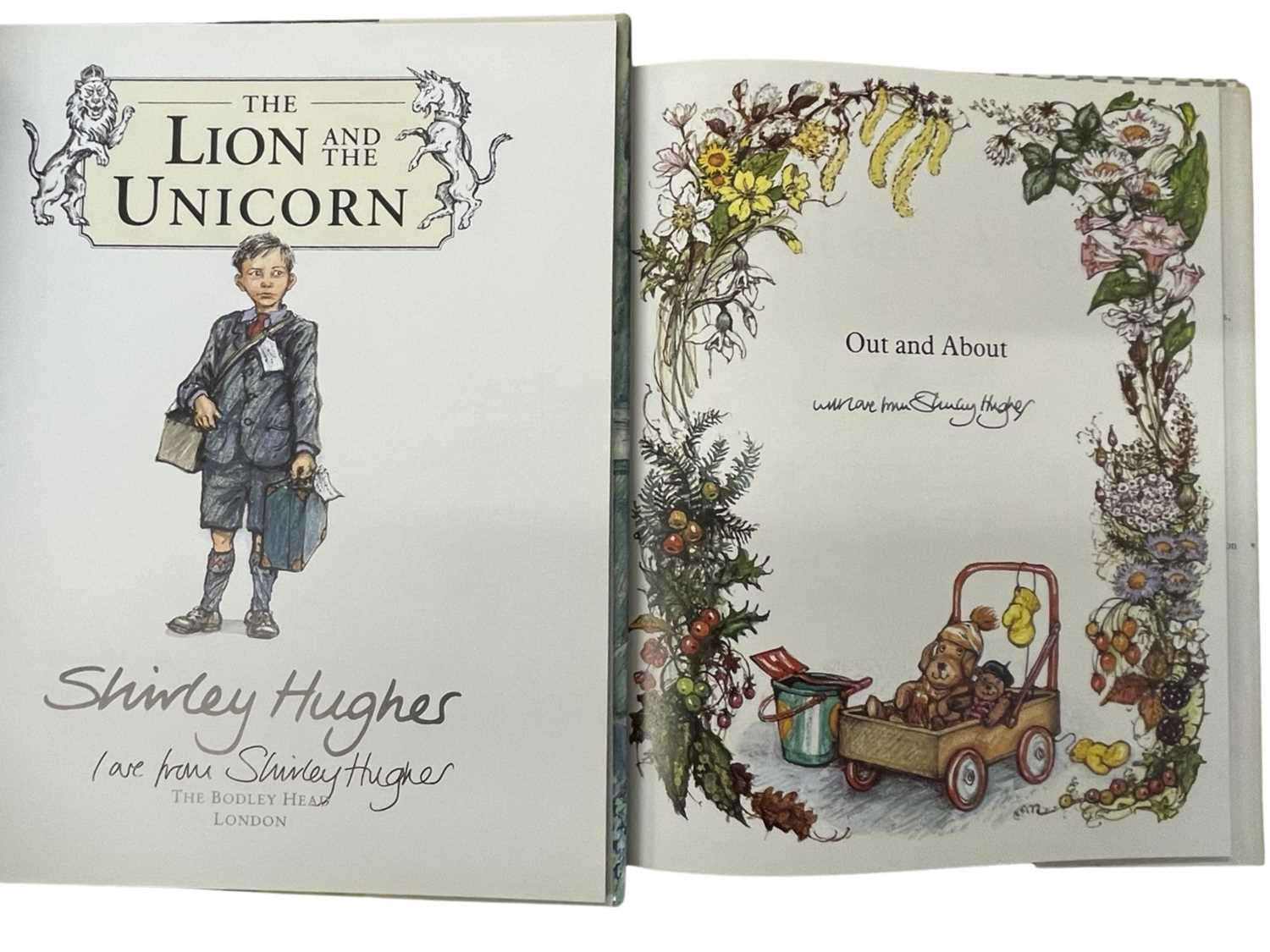 SHIRLEY HUGHES: 5 First edition titles: THE LION AND THE UNICORN, Inscribed by author to title page; - Image 2 of 2