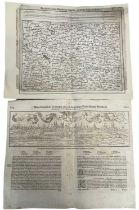 A pair of maps: GERMANY, folio size, woodcut: 16th century, Sebastian Munster, Cosmographia, View of