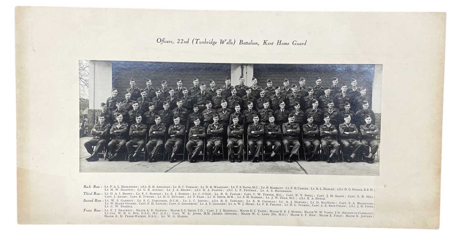 Three British military large format photographs, including 'B' Company, No 3 Officers Cadet - Image 4 of 4