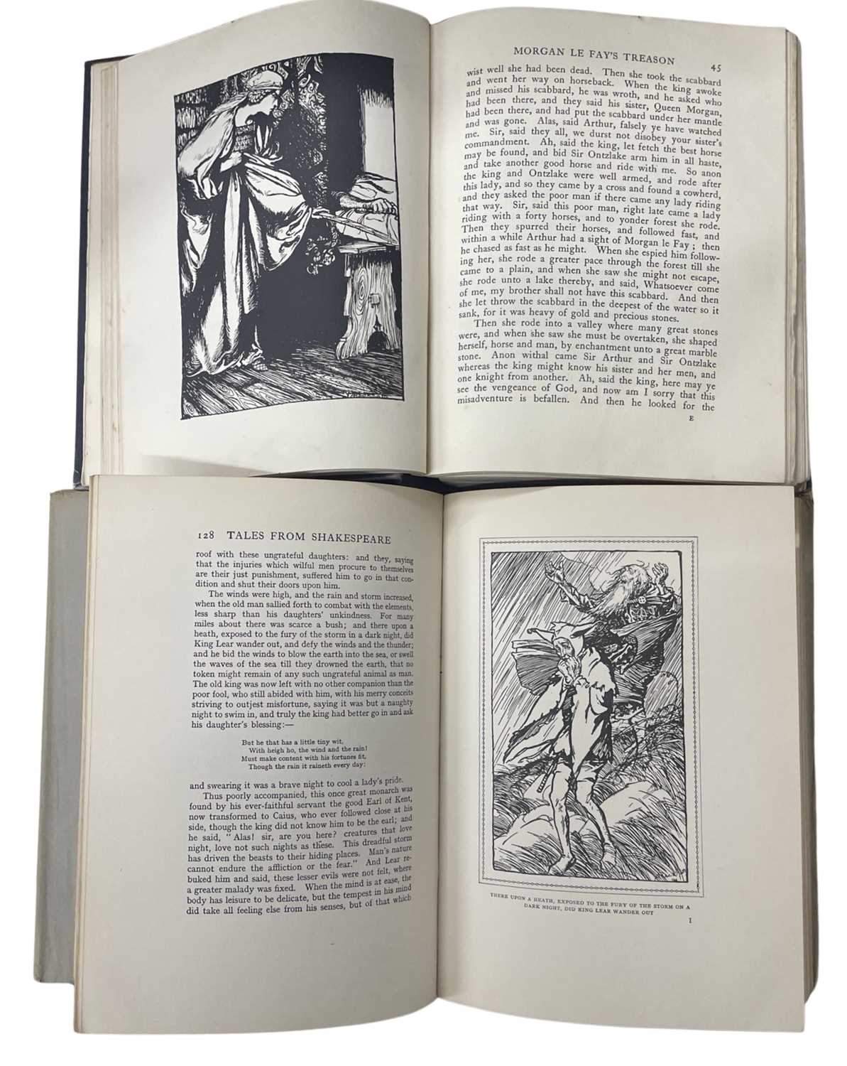 Rackham Illust: Tales from Shakespeare and Romance of King Arthur - Image 2 of 2