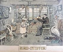 Francis Donkin Bedford (1864-1954), 'Bird-Stuffer', chromolithograph, monogrammed, illustration