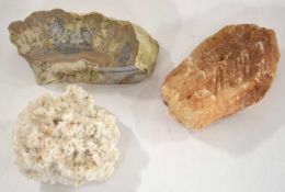 Natural History and Geology interest: Three various mineral specimens to include Cotham Marble,
