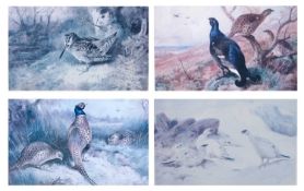 Archibald Thorburn (1860-1935), Set of four limited edition prints: 'Winter Ptarmigan', 'A pair of