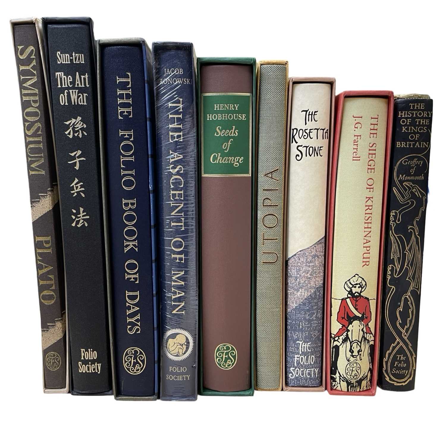 FOLIO SOCIETY: 9 various titles: PLATO: SYMPOSIUM; SUN-TZU: THE ART OF WAR; THE FOLIO BOOK OF