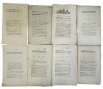 ONE PACKET: ANTIQUARIAN PARLIAMENTARY ACTS RELATING TO NORFOLK, to include: Inclosing Lands in the