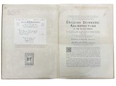 TUDOR ARCHITECTURE: Plates and extracts from GARNER AND STRATTON: DOMESTIC ARCHITECTURE OF THE TUDOR