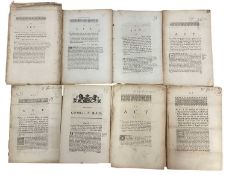 ONE PACKET: ANTIQUARIAN PARLIAMENTARY ACTS RELATING TO NORFOLK, to include: The exchange of