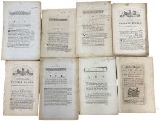 ONE PACKET: ANTIQUARIAN PARLIAMENTARY ACTS RELATING TO NORFOLK, to include: Regarding the estate