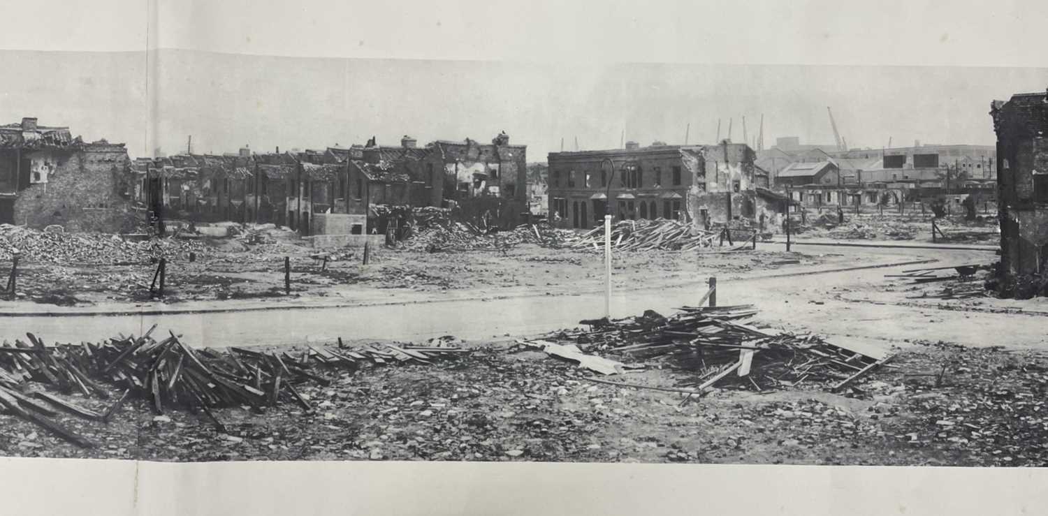 An incredibly long panoramic reproduction post-blitz photograph, possibly of London, printed by - Image 2 of 4