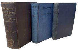 ONOMASTICS AND ETYMOLOGY INTEREST: 3 Titles: CHARLES WAREING BARDSLEY: ENGLISH SURNAMES: THEIR