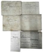 ONE PACKET: Various 18th/19th century vellum documents pertaining to property, mortgages, indentures