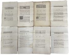 ONE PACKET: ANTIQUARIAN PARLIAMENTARY ACTS RELATING TO NORFOLK, to include: Inclosing Lands in the