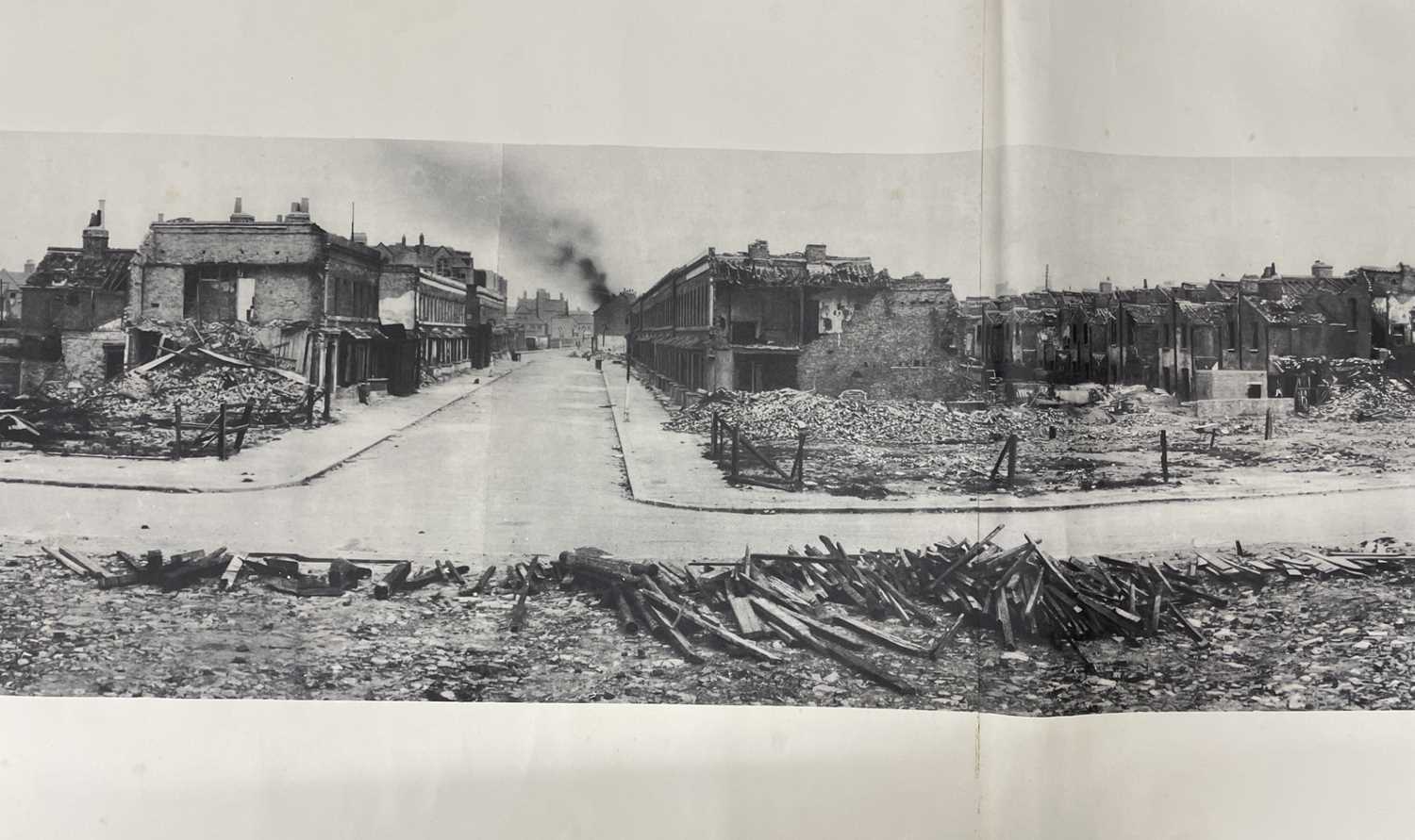 An incredibly long panoramic reproduction post-blitz photograph, possibly of London, printed by - Image 3 of 4