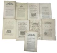 ONE PACKET: ANTIQUARIAN PARLIAMENTARY ACTS RELATING TO NORFOLK, to include: An act for making the