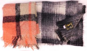 Two wool and mohair blend throw/blankets to include one by Royal Scott, (2)