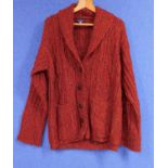 A ladies Paul Costello dressage wool and mohair cardigan with wide revere collar, patch pockets