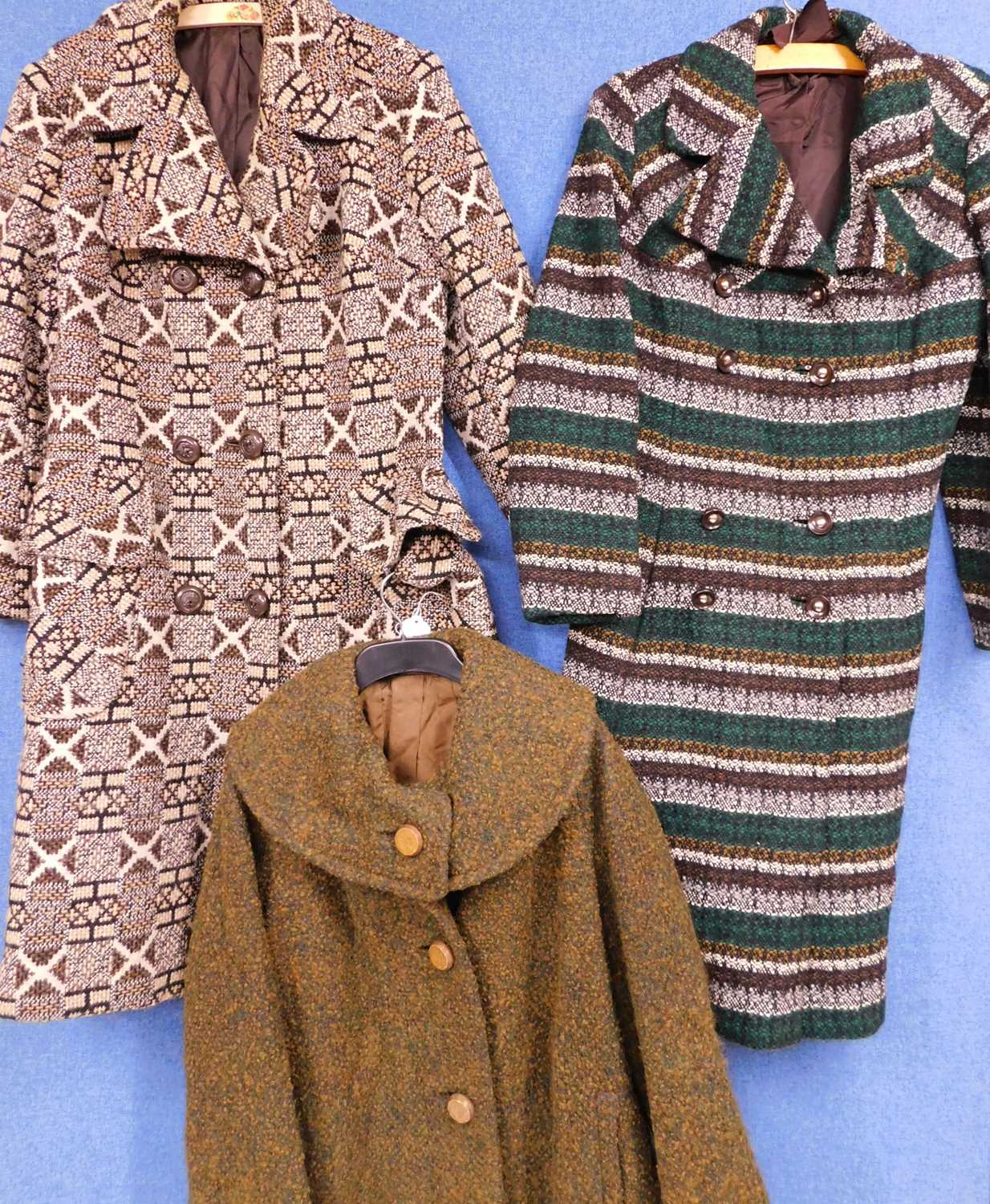 Three mid 20th Century ladies pattern wool overcoats, (3) - Image 2 of 2
