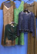 A quantity of lady's wear to include a green embroidered dress by Coast, size 16, a sleeveless V