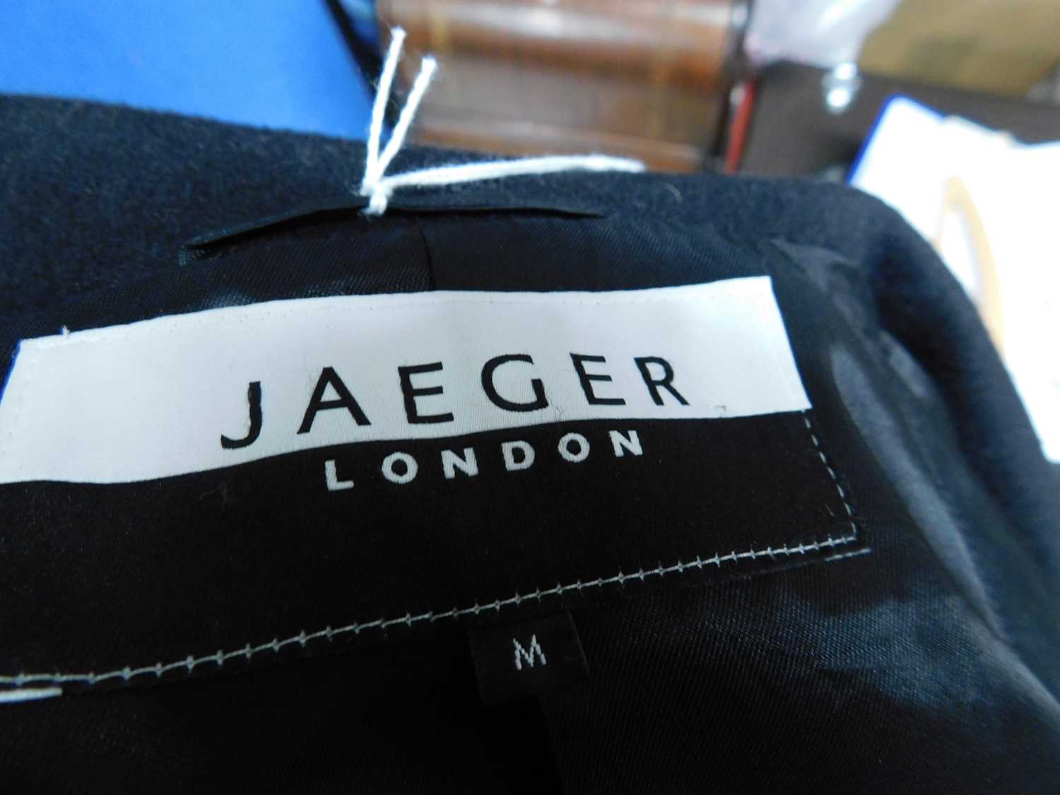 A lady's Jaeger oversized biker jacket, in black wool with double faux leather buckles, size M - Image 5 of 5