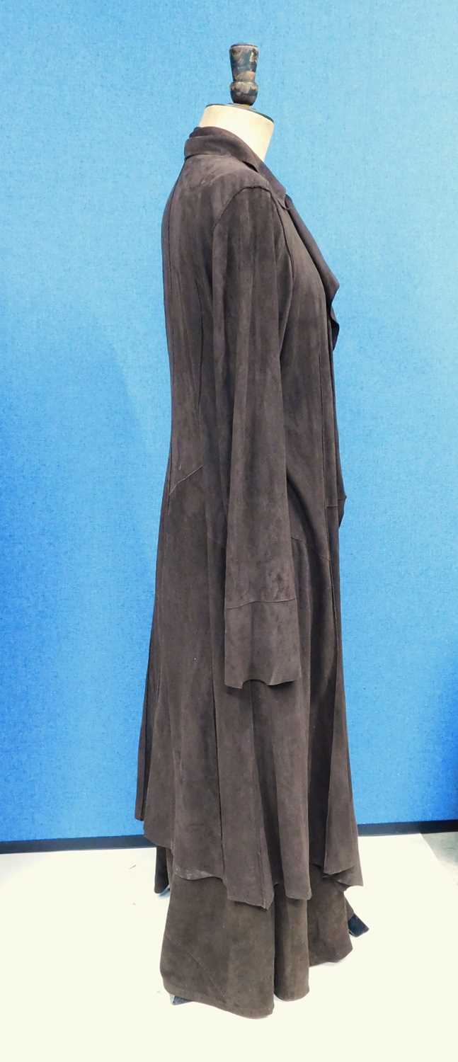 A brown suede patchwork bias cut full length skirt by Artigano, together with a similar loose - Image 5 of 6