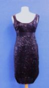 A black sequin shift dress by Per Una, size 8R, new with tags