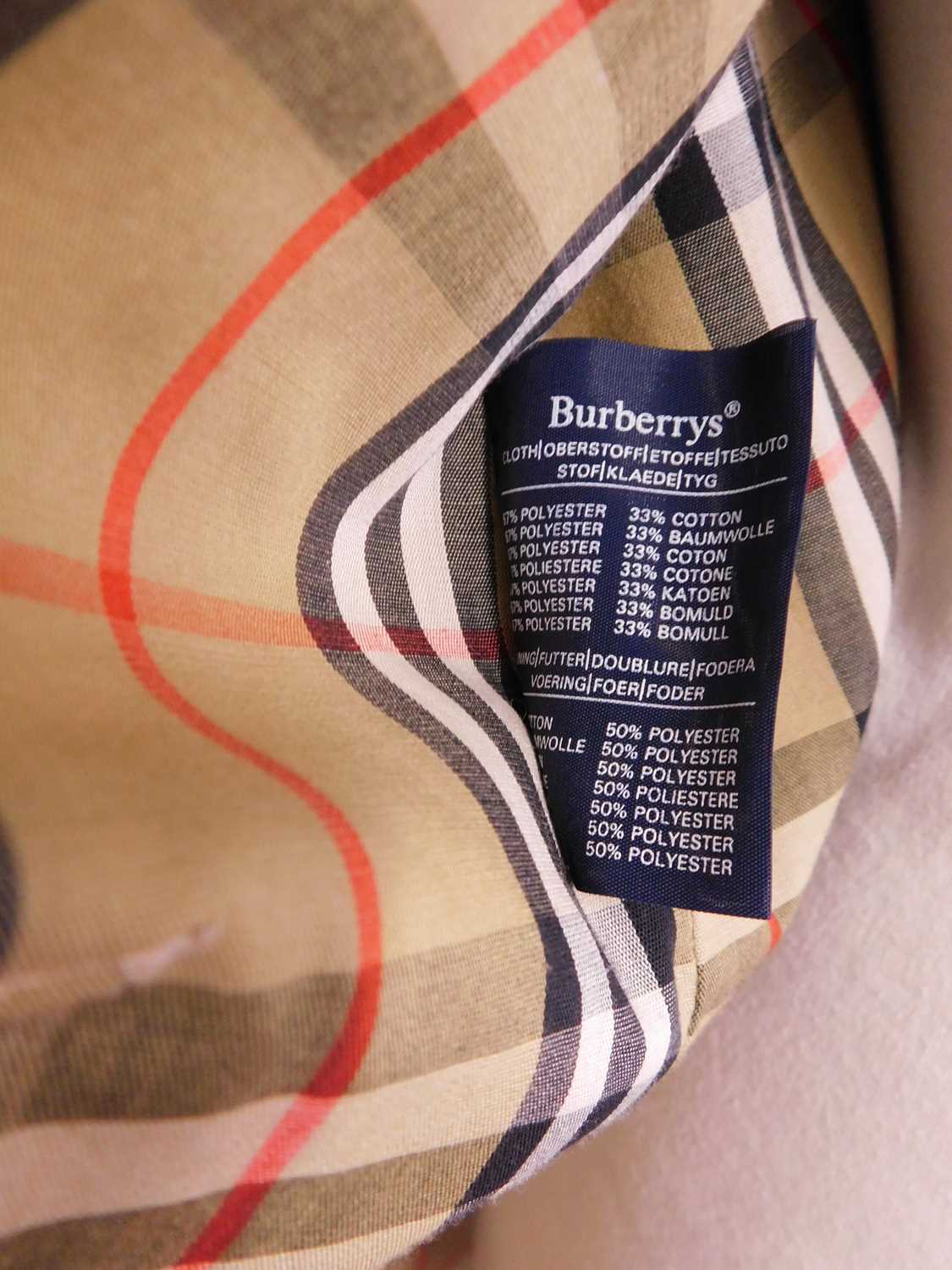 A lady's Burberry double breasted trenchcoat, size 16 Petite, together with a Burberry cashmere - Image 9 of 12