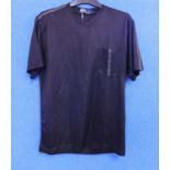 Polo by Ralph Lauren: a gentlemans black T-shirt with Polo Ralph Lauren logo to pocket, size 50