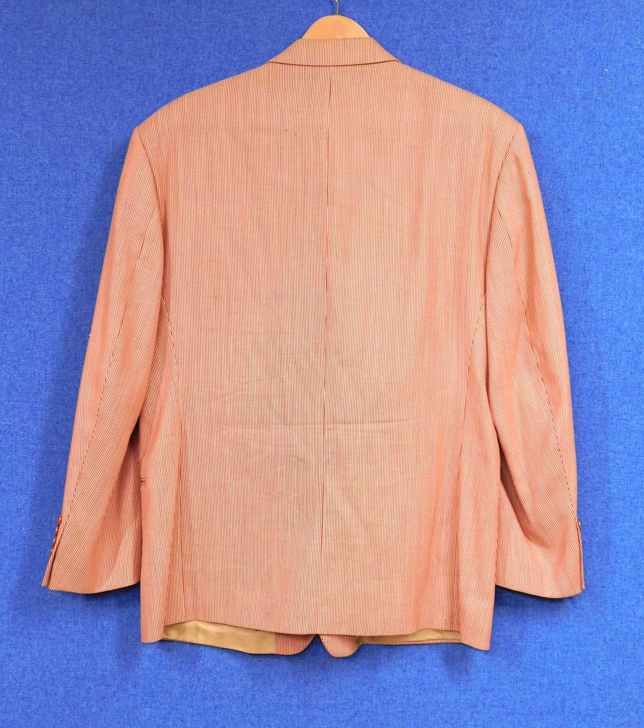 A gentleman's Yves St Laurent jacket, in russet and cream fine stripe lightweight wool, lined - Image 2 of 6