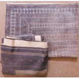 Two Saami quilts, approx. 55 x 200cm & 110 x 148cm, (both a/f), (2)