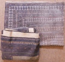 Two Saami quilts, approx. 55 x 200cm & 110 x 148cm, (both a/f), (2)