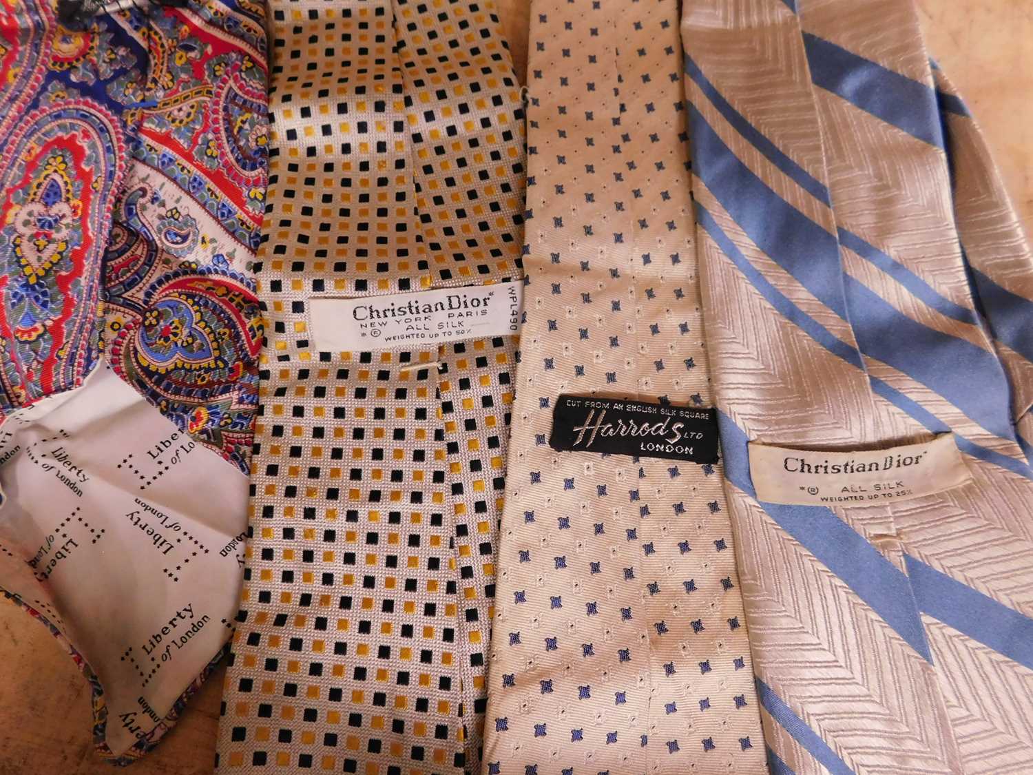 Four gents silk neckties to include two by Christian Dior, one by Liberty of London and another by - Image 2 of 2