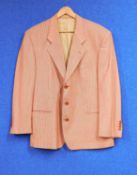 A gentleman's Yves St Laurent jacket, in russet and cream fine stripe lightweight wool, lined