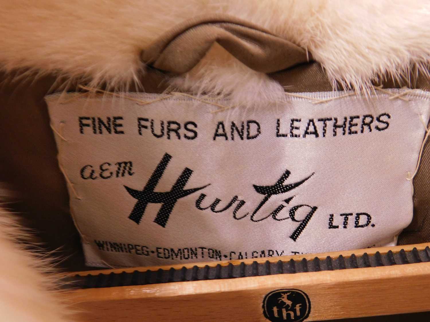 A lady's full length cream fur coat by Hurtiq Ltd overall good with no obvious signs of wear or - Image 2 of 14