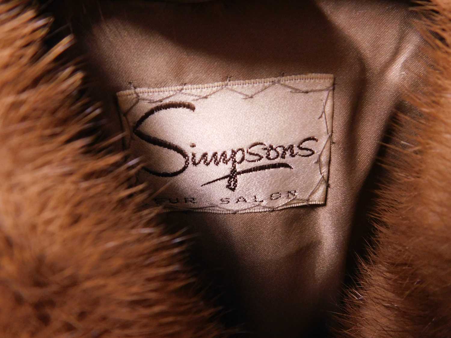 A lady's three quarter length fur coat by Simpsons Fur Salon - Image 2 of 2