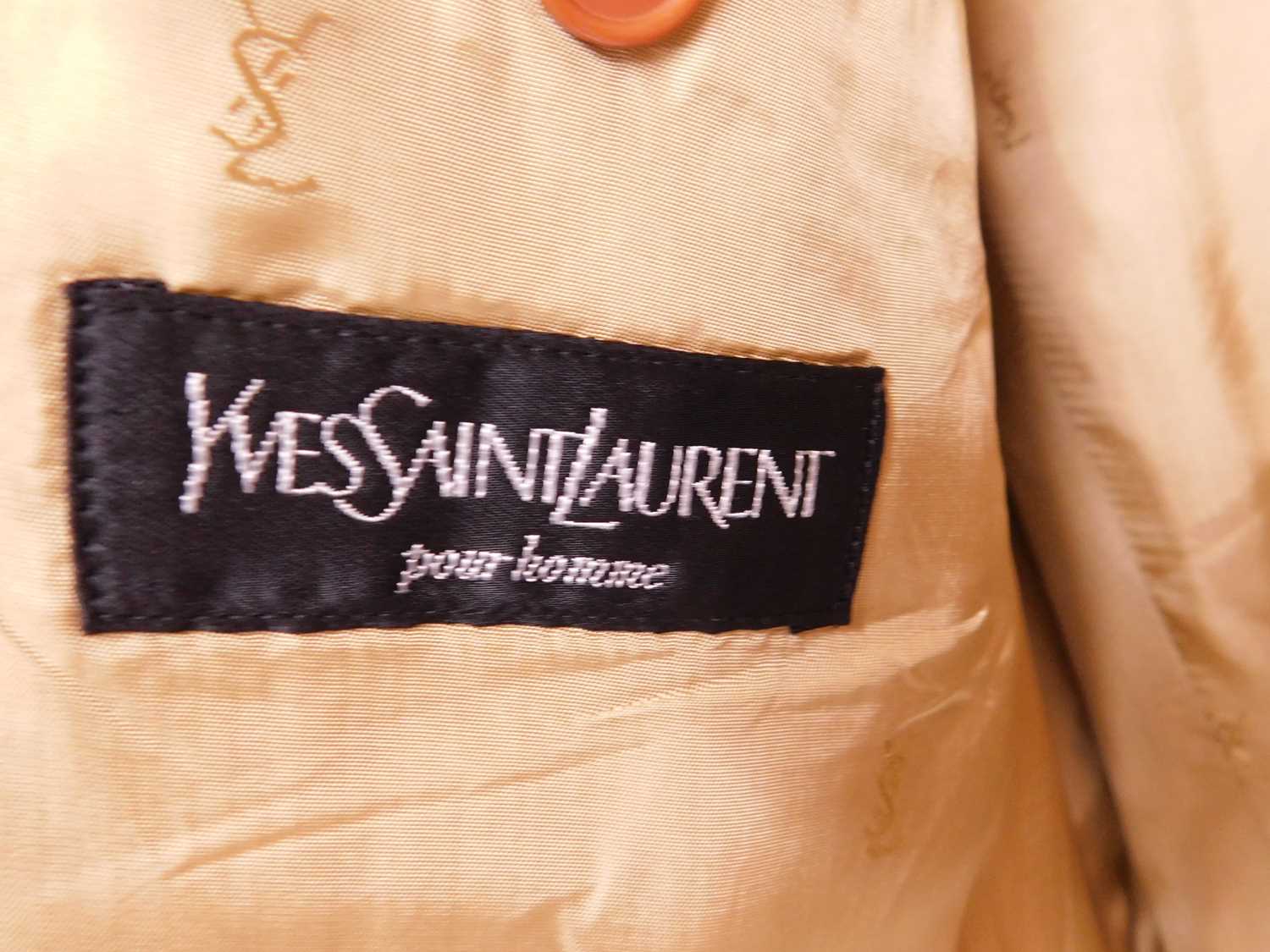 A gentleman's Yves St Laurent jacket, in russet and cream fine stripe lightweight wool, lined - Image 5 of 6